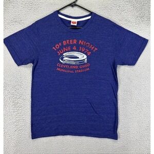 Homage Shirt Adult Medium Blue Columbus Tee Short Sleeve Preppy Made In USA Mens